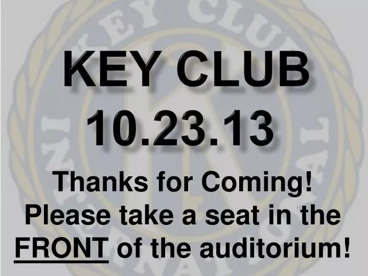 key club 10 23 13