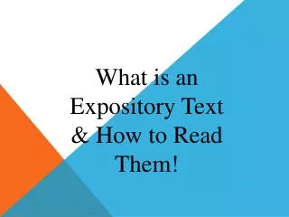 What is an Expository Text &amp; How to Read Them!