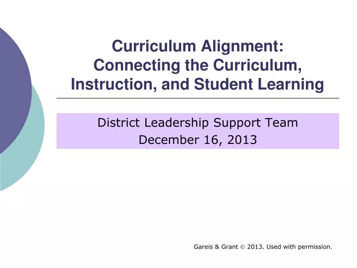 curriculum alignment connecting the curriculum instruction and student learning