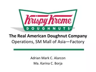 The Real American Doughnut Company Operations, SM Mall of Asia—Factory