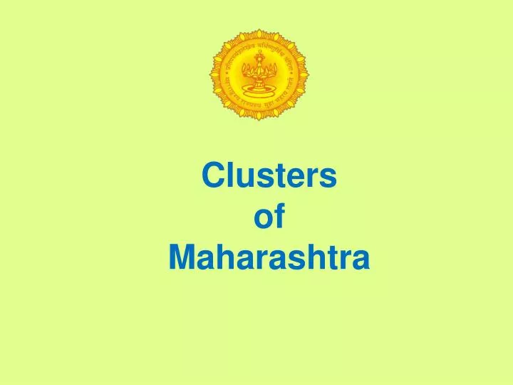 clusters of maharashtra