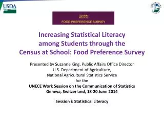 Increasing Statistical Literacy among Students through the Census at School: Food Preference Survey