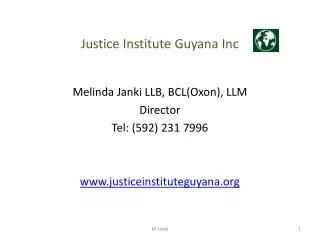 Justice Institute Guyana Inc