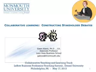 Collaborative learning: Constructing Stakeholder Debates