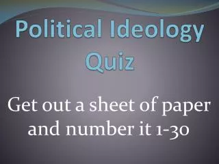 Political Ideology Quiz