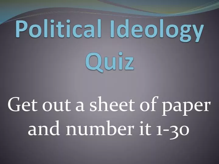 political ideology quiz