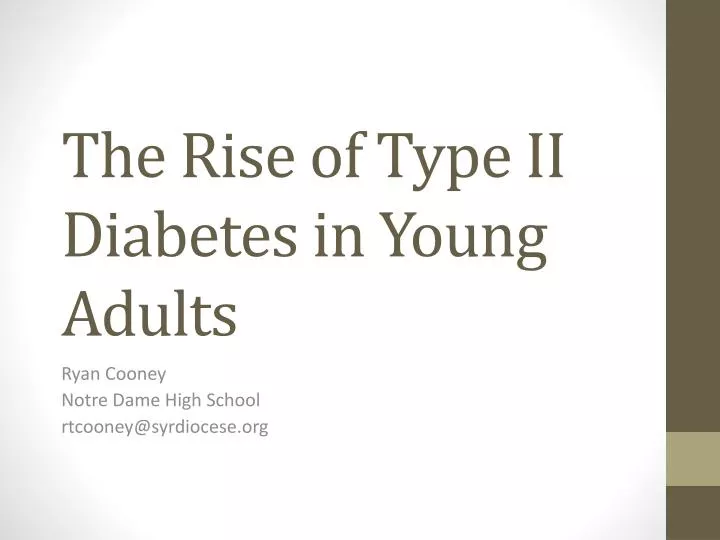 the rise of type ii diabetes in young adults
