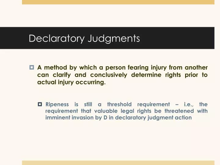 declaratory judgments