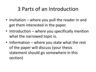 3 Parts of an Introduction