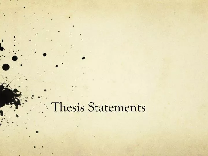 thesis statements