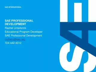 SAE Professional development