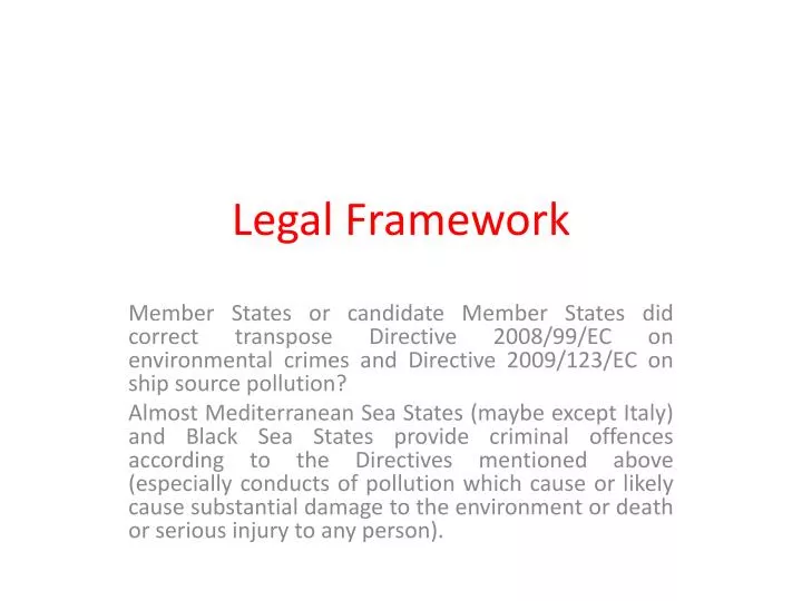 legal framework