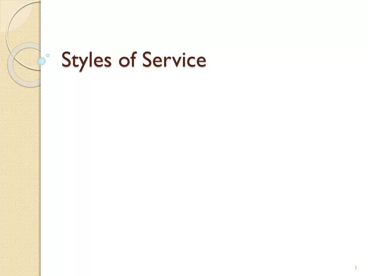 styles of service
