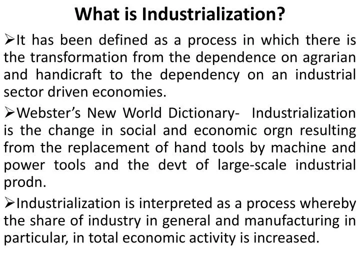 what is industrialization
