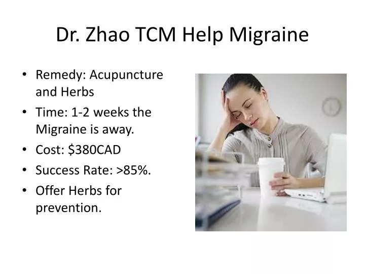 dr zhao tcm help migraine