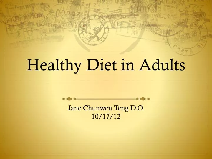 healthy diet in adults