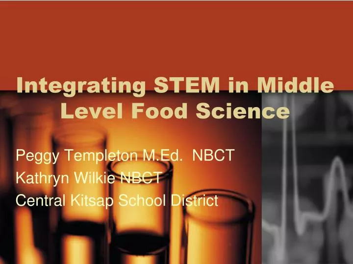 integrating stem in middle level food science