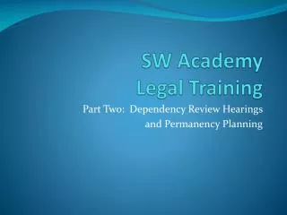 SW Academy Legal Training