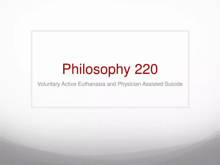 philosophy 220