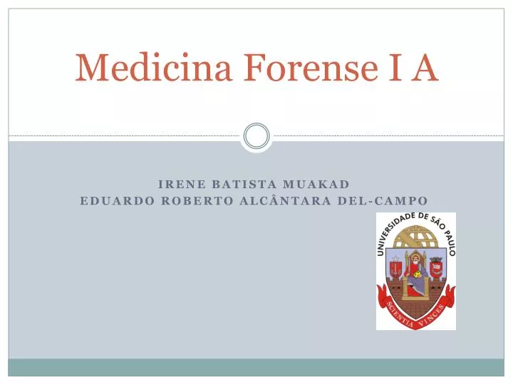 medicina forense i a