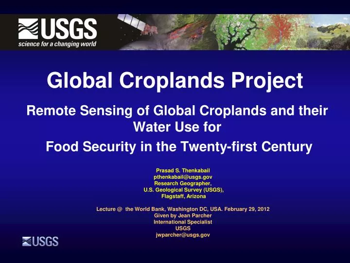 global croplands project