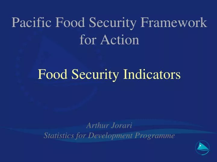 pacific food security framework for action food security indicators