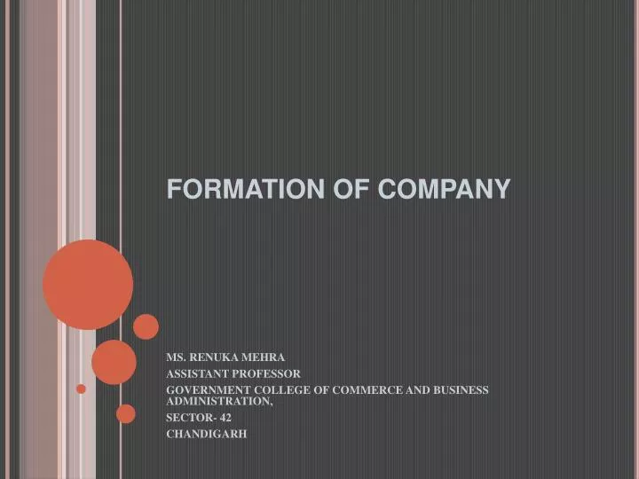 formation of company
