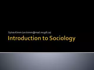 Introduction to Sociology