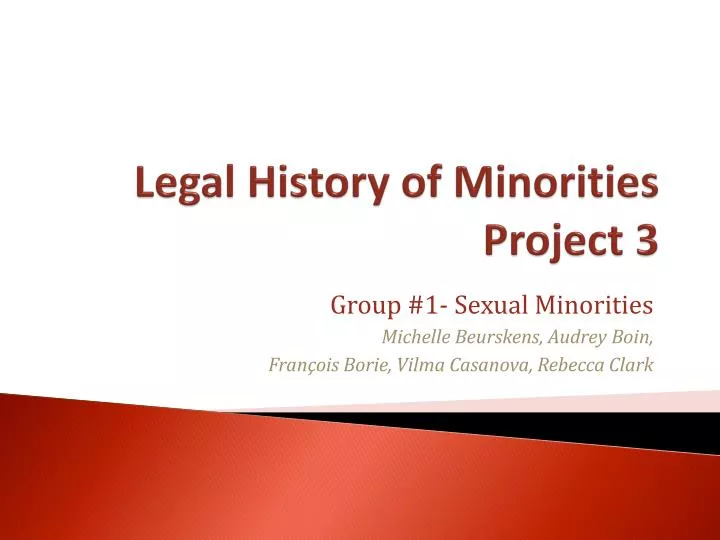 legal history of minorities project 3