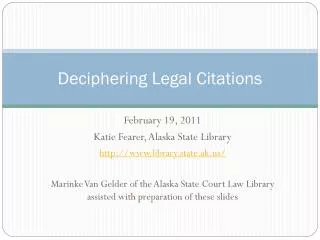 Deciphering Legal Citations