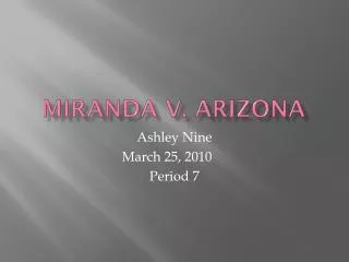 Miranda v. Arizona
