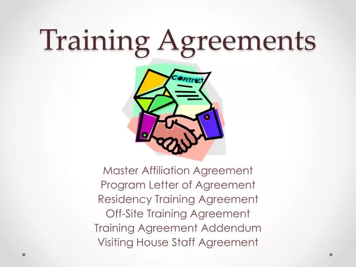 training agreements