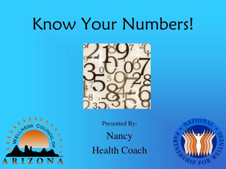 know your numbers