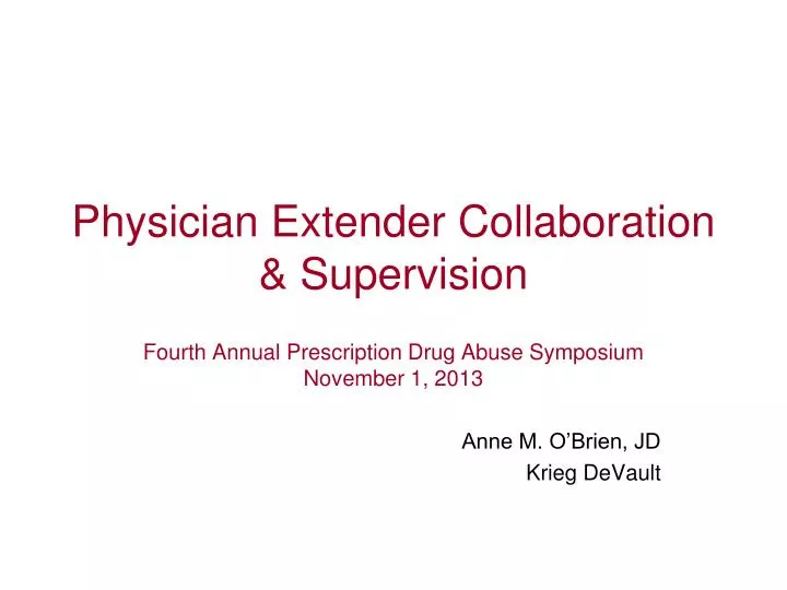 physician extender collaboration supervision