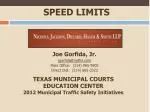 SPEED LIMITS - slide 1