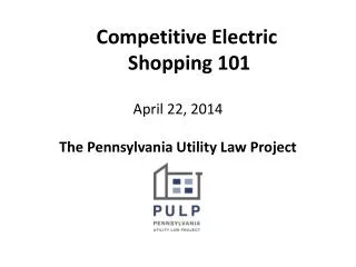 Competitive Electric Shopping 101