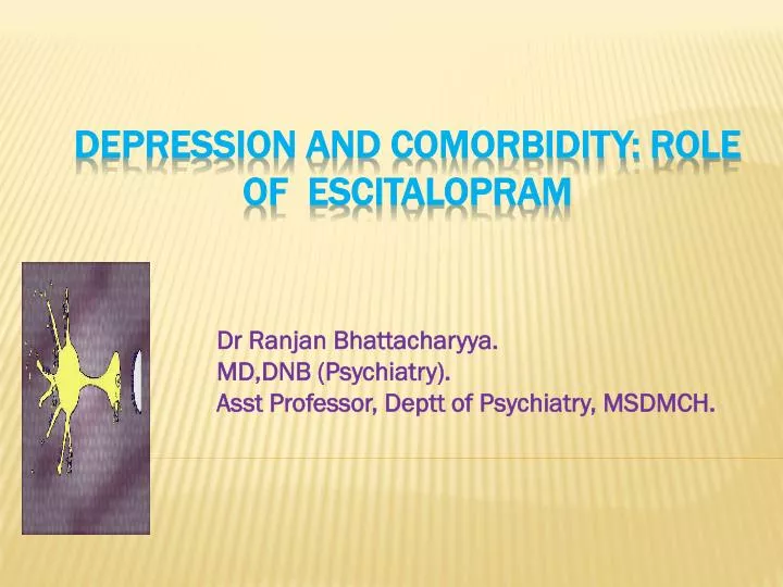 depression and comorbidity role of escitalopram