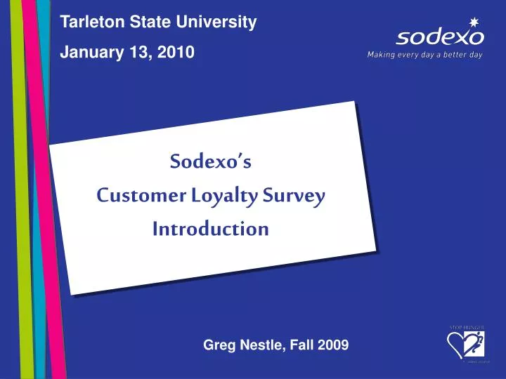 sodexo s customer loyalty survey introduction