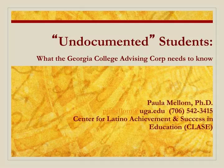 undocumented students what the georgia college advising corp needs to know