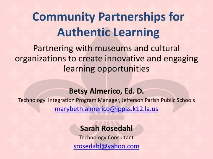community partnerships for authentic learning