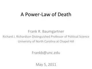 A Power-Law of Death