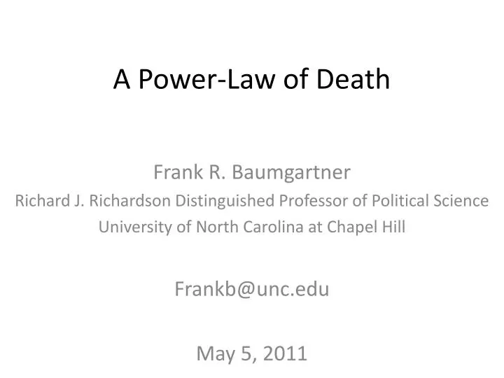 a power law of death