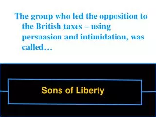 Sons of Liberty