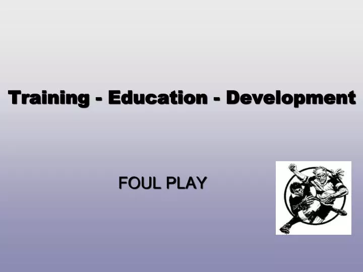 training education development