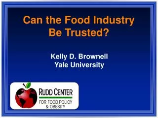 Can the Food Industry Be Trusted?