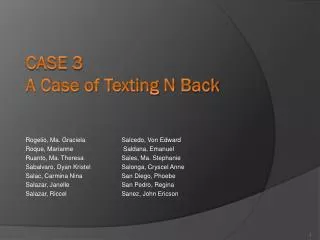 CASE 3 A Case of Texting N Back
