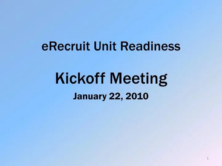 erecruit unit readiness