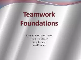 Teamwork Foundations