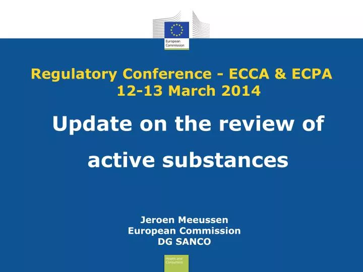 update on the review of active substances