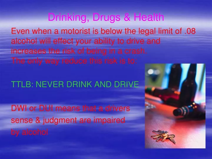 drinking drugs health